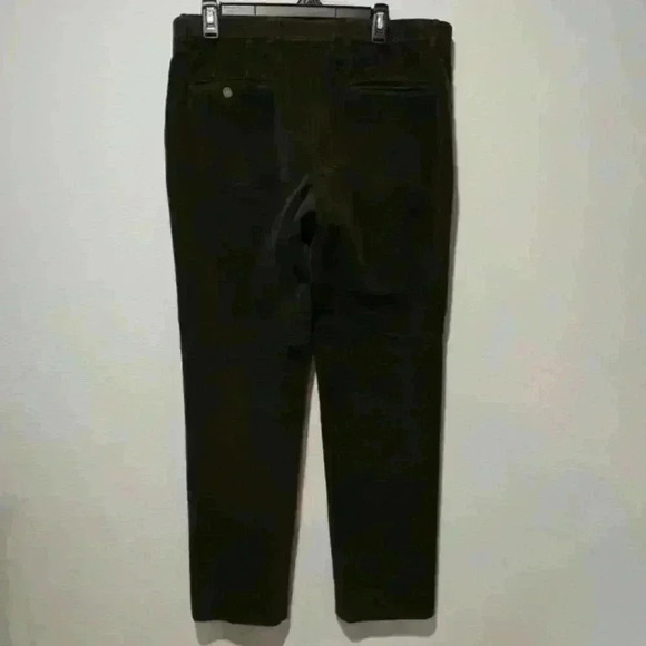J. McLaughlin Corduroy Pants Size 32 - 33 Straight Leg Forest Green High Rise - Picture 3 of 7